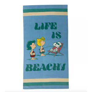 Peanuts Snoopy Life Is Beachy Beach Towel NWT
